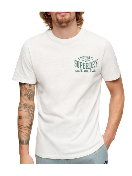 Superdry College Tricou Ecru