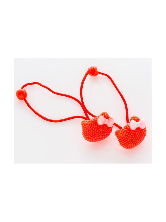 Kids Hair Tie Kitty Red