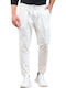 Pantaloni Elastic Alb