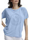 Fransa Women's Blue Tshirt T-shirt 20613700-202816