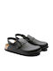 Kay Sl Leather Winter Men's Black Slippers