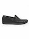 America Men's Leather Loafers Black