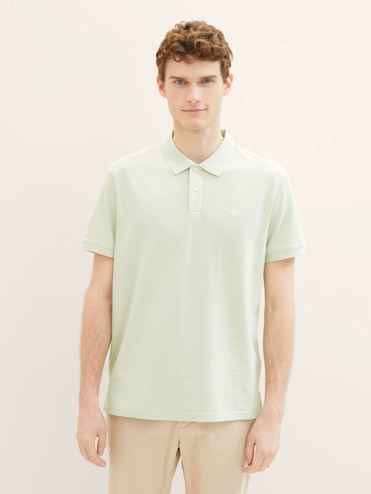 Tom Tailor Bluza Sportivă pentru Bărbați cu Mânecă Scurtă Polo Verde