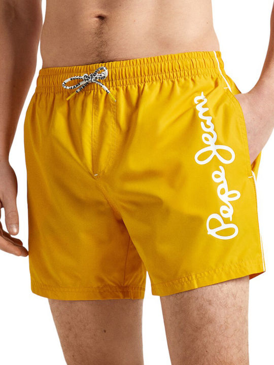 Pepe Jeans M Logo Men's Swimwear Shorts Yellow