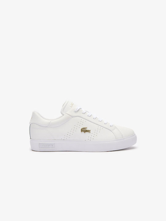 Lacoste Powercourt Γυναικεία Sneakers White / Gold