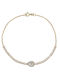 Gold Riviera Bracelet Fb28565 With Zircon Pendant. 9 carat