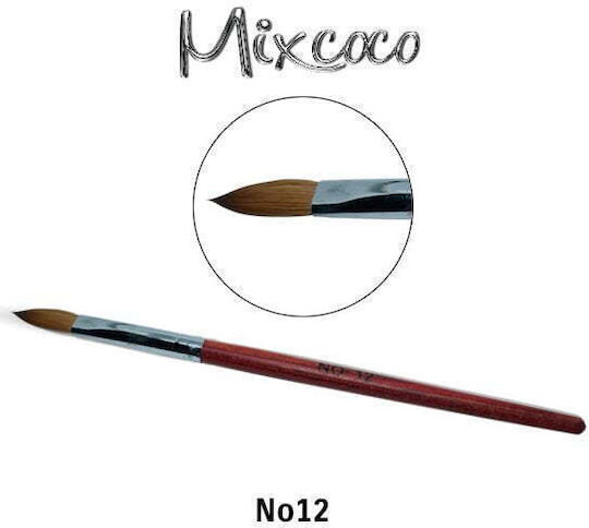 Mixcoco Nagelbürste Acryl Nr. 12 mit Naturborsten