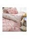 Charalambidis Textiles Sheet Set Single from Cotton & Polyester Beige 160x260cm 2pcs