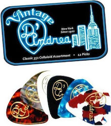 D'Andrea Pick Tins Classic Celluloid Thin 351 Πένα Κιθάρας 1τμχ