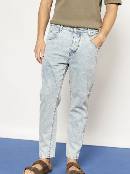 Edward Jeans Ανδρικό Παντελόνι Τζιν Cropped Μπλε