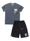 Sprint Kids Set with Shorts Summer 2pcs Charcoal