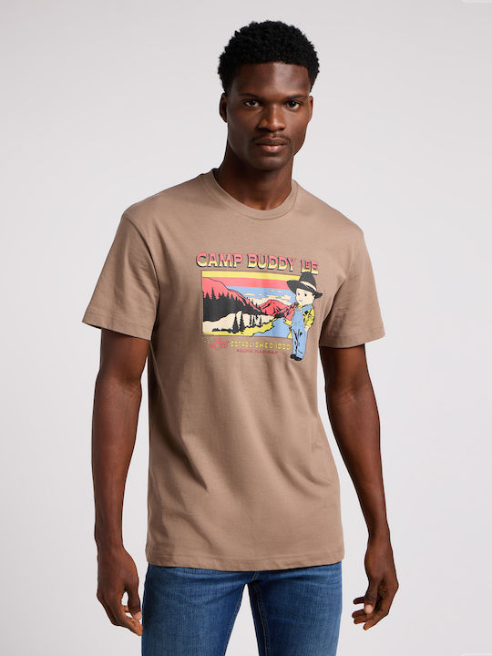 Lee T-shirt Καφέ