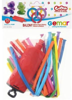 Set of 10 Balloons with Pump