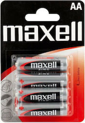 Maxell Zinc AA Batteries 1.5V 4 pack