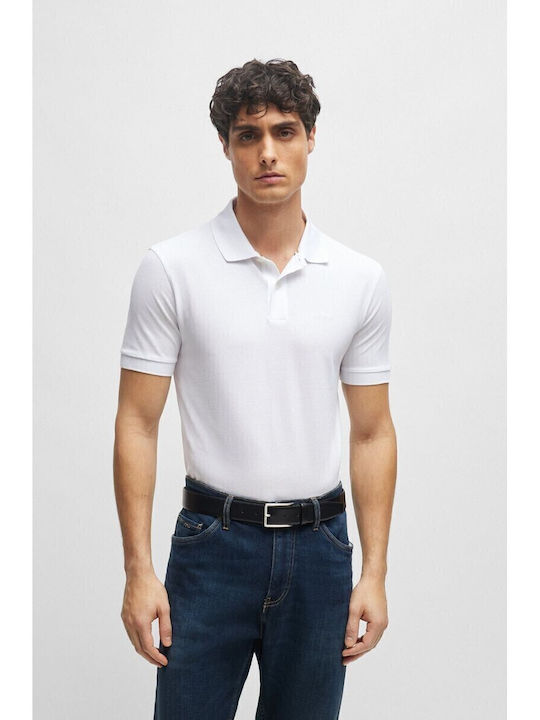 Hugo Boss Bluza pentru bărbați Polo Alb