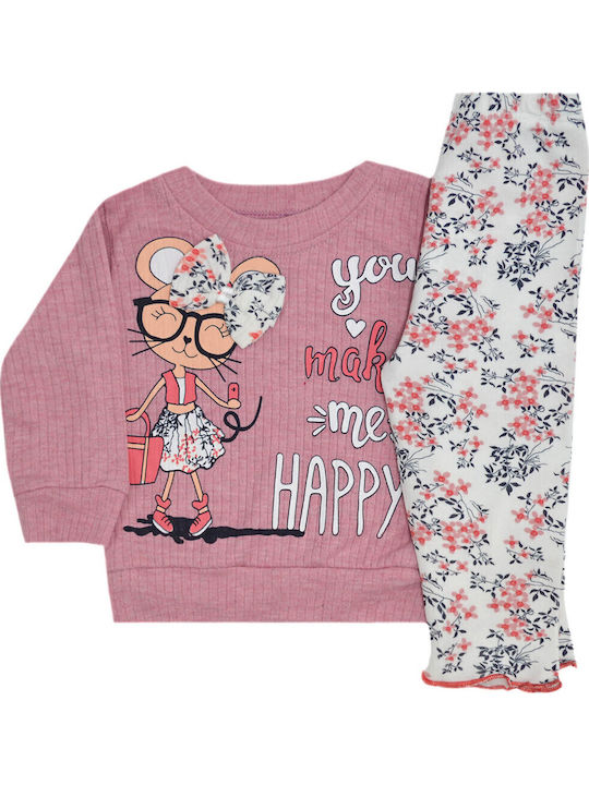Extan Bebe Kids' Pajamas Winter Pink