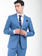 Vittorio Artist Men's Suit with Vest Slim Fit BLUE