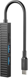 XO USB Hub 3 Θυρών (USB-C) XO-HUB014B