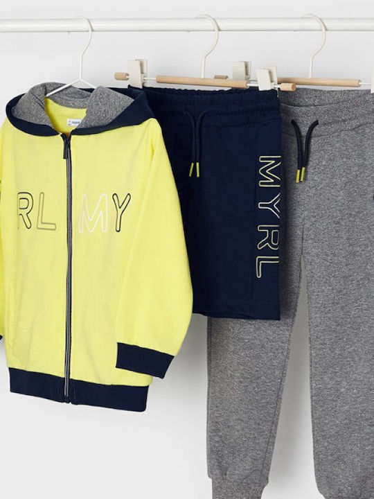 Mayoral Kids Sweatpants Set yellow 2pcs