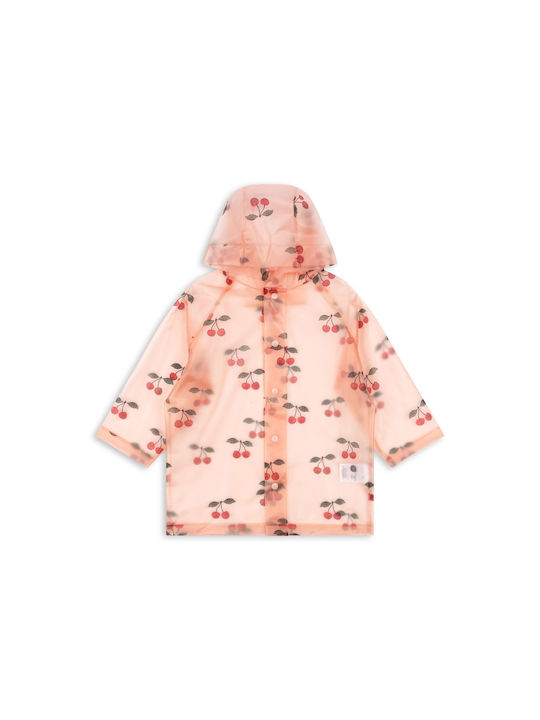 Konges Slojd Waterproof Kids Casual Jacket with Hood Pink