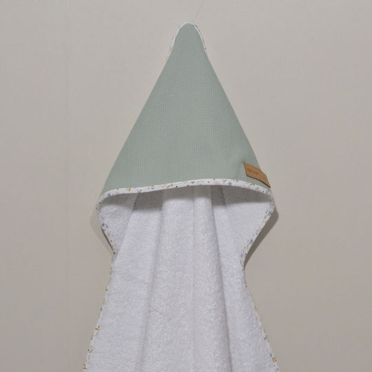 Baby Oliver Βρεφική Κάπα-Μπουρνούζι με Κουκούλα 75x75εκ.