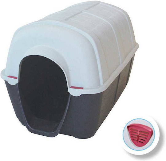 Glee Olympus Dog House Plastic Outdoor Black 69.5x44x44cm