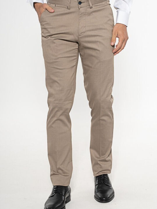 Makis Tselios Fashion Men's Trousers Chino Beige