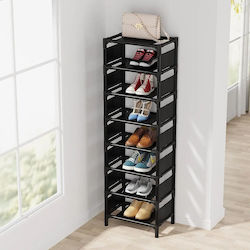 Stoff Schuhschrank mit 7 Regalen Gray L33xW28xH128cm