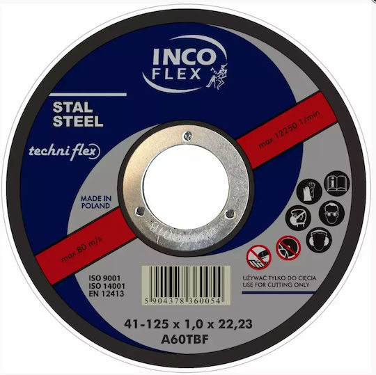 Disc de rectificat metalic Incoflex 125 X 6.0 X 22.2mm