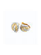 Metallic Earrings Metallic Earrings Small Two-tone With Clip