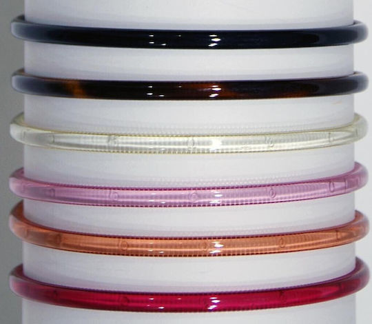 Plastic thin pom-pom crown in 6 translucent colors-orange