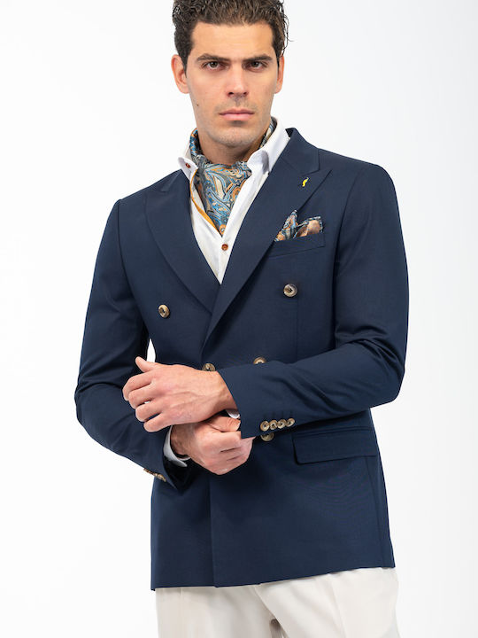 Vittorio Artist Men's Suit Jacket Slim Fit Blue