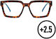 Reading Glasses +2.50 in Brown color W01004-004-2