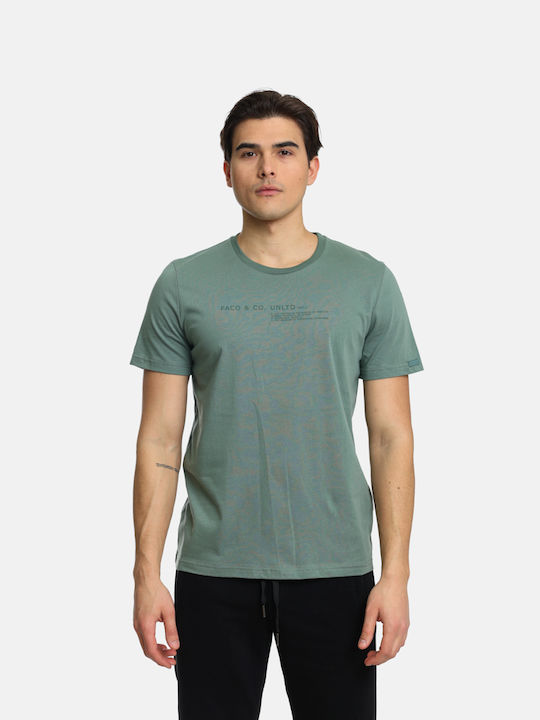 Paco & Co Men's Short Sleeve T-shirt Khaki