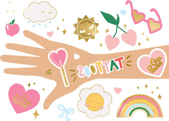 PartyDeco Temporary Tattoo for Party with Theme "Barbie" Set of 14pcs TAT4