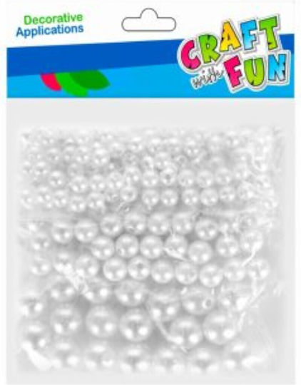 Craft with Fun Χάντρες Χειροτεχνίας Λευκές 36τμχ