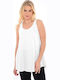 Women's Tunic Dress Sleeveless White
