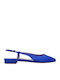Suede Γυναικείες Μπαλαρίνες Slingback σε Μπλε Χρώμα
