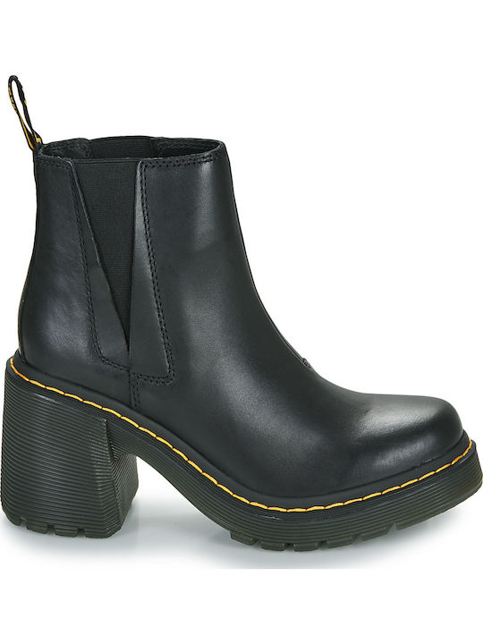 Spence Leather Women's Chelsea Boots with High Heel Black