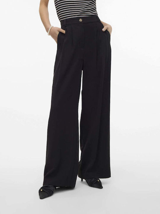 Vero Moda Γυναικεία Υφασμάτινη Παντελόνα Μαύρη