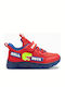 Kids Sneakers Anatomic with Scratch & Lights Red