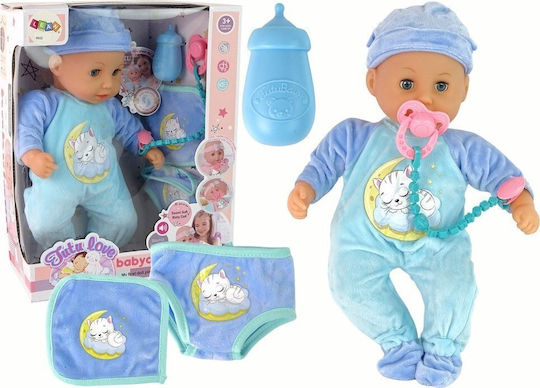 Baby Doll Bear Pacifier Sliniacz Blue Pajama Kitten 12404