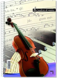 Pacsa Spiral Notebook Music A4 20 Sheets 1pcs