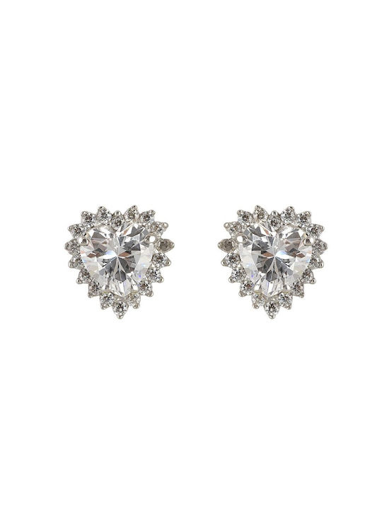 White Gold Earrings Rosette Eaxr33935s 9 Carat Earrings