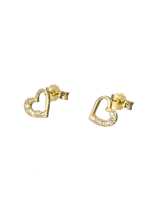 14 Carat Gold Earrings Hearts Sk365 14 Carat