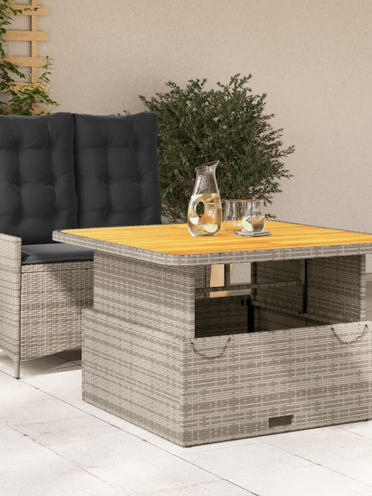 Garden & Outdoor Furniture Sets Dining Room Set 2 Pieces Gray with Pillows