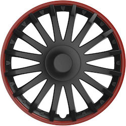 Carro Car Hubcap Set 15" 4pcs Black /Black