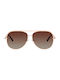 Sunglasses with Rose Gold Metal Frame and Brown Gradient Polarized Lens 05-SM-6162-4