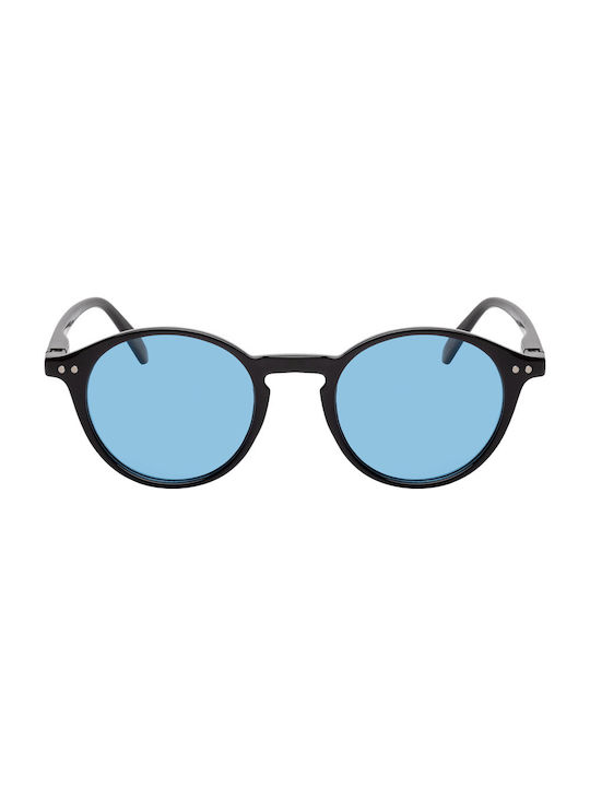 Sonnenbrillen mit Schwarz Rahmen und Hellblau Polarisiert Linse 05-2243CH-4
