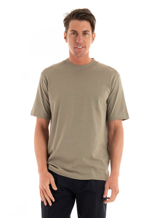 Selected Men's Short Sleeve T-shirt Khaki